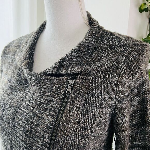 Gap Charcoal Gray Wool & Alpaca Blend Side Zip Knitted Sweater with Pockets XS - Picture 5 of 8